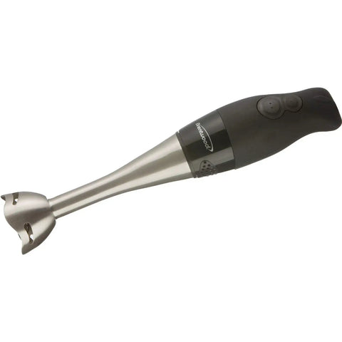 Heavy Duty Two Speed Hand Blender With Comfortable Black Soft Grip Handle And Razor Sharp Stainless Blades for easy blending.