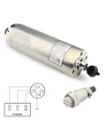 Heavy Duty 1500W Water Cooled CNC Spindle With Constant Torque And 80mm Diameter High Speed Motor shown with wiring connection.