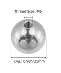 Heavy Duty M6x25mm Ball Nuts Knob Set 2 Pcs 304 Stainless Steel Female Threaded Bearings front view