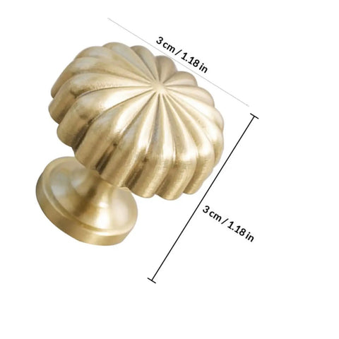 Solid Brass Drawer Knob And Cabinet Pull Handle 30mm Gold Finish For Kitchen Cabinets Dressers And Home Furniture Hardware