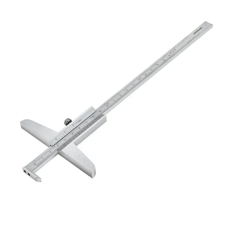0-200mm Depth Gauge Vernier Caliper For Tight Spaces With Hook, Built Tough Precision Measurement Tool, High Strength Carbon Steel