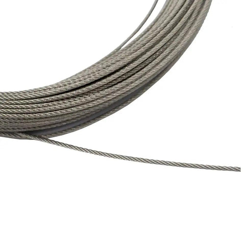 Built Different 304 Stainless Steel Cable Wire Rope 100 Ft 1 16 Inch 7 X 7 Braid 92 Lbs Working Load Fishing Leader Line With Aluminum Crimp Sleeves For Hanging Pictures And Hella Secure Holding Power