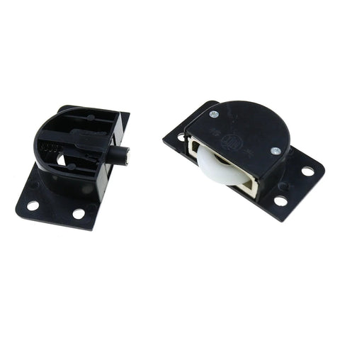 2 Sets 58x31mm Black Sliding Cabinet Hardware Nylon Pulley Roller for Sliding Doors Drawers Windows and Closets Durable ABS Nylon Bearing System Delivers Smooth Quiet Operation and Long Lasting Performance