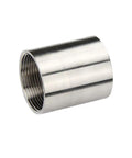 Solid As A Rock 304 Stainless Steel Cast Pipe Coupler 3/4 Inch Female X Female Npt Adapter polished finish for plumbing use.