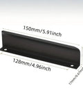 Five Piece Hidden Furniture Handles Black Edge Pulls Invisible Aluminum Alloy No Fingerprints Punch Free Cabinet And Door Hardware
