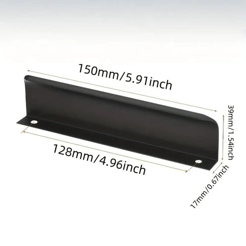 Five Piece Hidden Furniture Handles Black Edge Pulls Invisible Aluminum Alloy No Fingerprints Punch Free Cabinet And Door Hardware