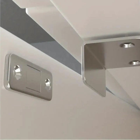 Ultra Thin Magnetic Door Catch With Self Adhesive Backing No Drill Install For Cabinets Drawers Closets Invisible Quiet Magnetic Latch