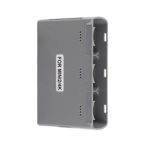 Gray On The Go Portable Drone Battery Charging Hub For Mini 2 Mini SE And Mini 2 SE 3 Battery Charger Station with slots visible