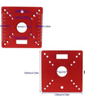 Bang For Buck Mini Square Router Table Insert Plate Solid Aluminum Anodized Flip Base For Woodworking Bench Trimming Engraving Workstation Tough Shop Gear Simple Swap, showing front and back dimensions.