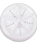 Compact Portable Mini Washing Machine With Turbine Tech For Clothes And Dishes Featuring Remote Control And Four Speeds, top view of turbine spinner.