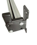Close-up of Beefy 24V Linear Actuator With 25mm To 1000mm Stroke, 4000N Push, black metal bracket and screw detail
