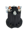 Reliable 12V And 24V Electric Forklift Oil Pump Starter Switch Relay Contactor for Heavy Duty Stacker Trucks, front view.
