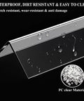 Heavy Duty Self Adhesive Wall Corner Guards 10 Pack Clear Polycarbonate impact resistant edge protectors, waterproof detail