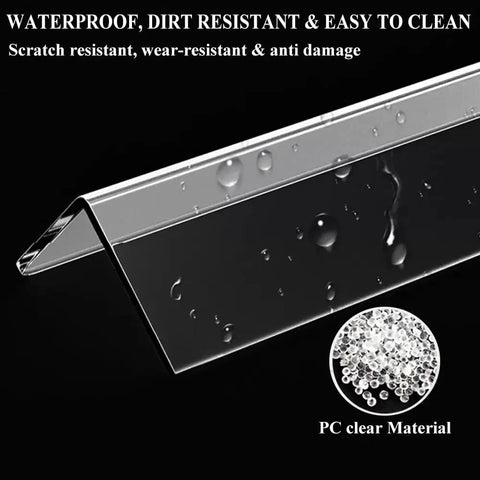 Heavy Duty Self Adhesive Wall Corner Guards 10 Pack Clear Polycarbonate impact resistant edge protectors, waterproof detail