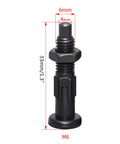 Self Locking Knob Plunger With Carbon Steel Fine Thread For Rock Solid Precision Indexing Pins And No Slip Grip Includes Positioning Bolt Pull Ring Spring Plunger Pack M6, 33mm long