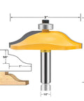 Three Piece Router Bit Set With Half Inch Shank For Round Over Raised Panel Cabinet Doors Ogee Rail And Stile Woodworking Bits