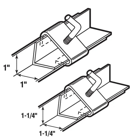 Heavy Duty Bed Frame Rail Clamp Kit Snugs Tight On One And One Quarter Inch Steel Rails Zinc Plated Rust Shield Two Pack components.