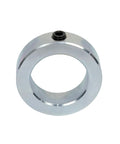 Solid Zinc Shaft Collars With Set Screws Bore Three Quarter Inch OD One And One Quarter Inch Width Nine Sixteenth Inch Four Pack Built Tough