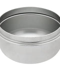 Four Pack 2.5 Inch Trailer Axle Dust Caps For EZ Lube Hubs 6 On 5.5 Inch Silver Replacement Dust Covers, side view