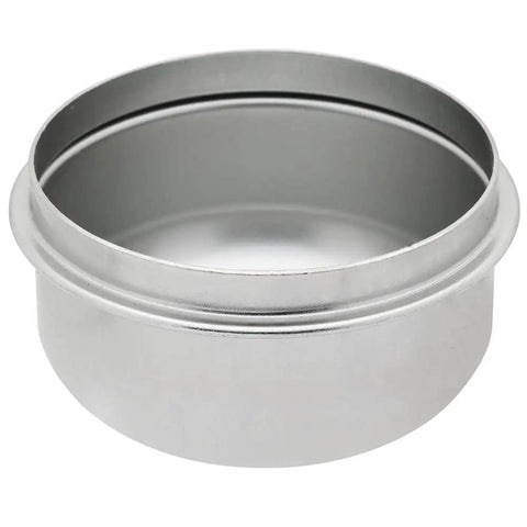 Four Pack 2.5 Inch Trailer Axle Dust Caps For EZ Lube Hubs 6 On 5.5 Inch Silver Replacement Dust Covers, side view