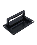 Recessed Flush Pull Handle With Mounting Screws In Black For Deck Hatch And Toolbox 3.74 By 2.36 Inch Zinc Alloy Rust Proof And Corrosion Resistant Easy