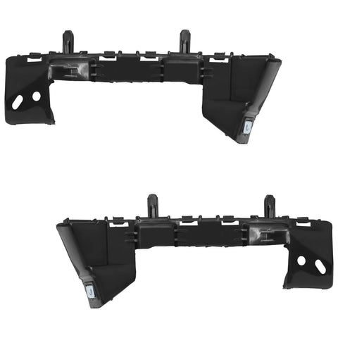 Pair of BXZ front bumper cover support retainer brackets, black plastic for 2016–2019 Chevrolet Cruze