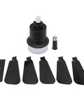 Fafeicy Ceiling Fan Lamp with Light, Dimmable 3 Color Temperatures Quiet remote control and black fan blades assembly components.