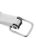 Close-up of Heavy Duty Four Pack Stainless Steel Spring Loaded Toggle Catches With Flat Mouth Design for secure toolbox latches.