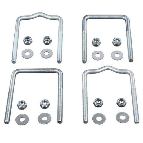 Galvanized Universal Boat Trailer Guide Pole Kit with post mount U bolts and accessories, fits frames up to 3 inches wide