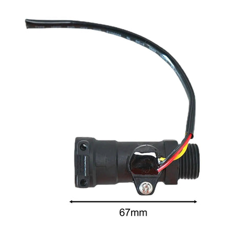 Dope Residential Water Flow Sensor For Home Use With High Sensitivity And Rugged Build That Detects Tiny Flow Changes To Stop Unstable Heating Cycles Save Water And Keep Your Plumbing Running Smooth. 67mm black plastic wired sensor