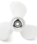 9 7/8 X 10 1/2 Inch Aluminum Boat Propeller For Yamaha Outboards 20 HP 25 HP 30 HP Right Hand 3 Blades White Replaces 664-45945-00-EL