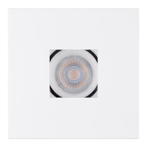 4 Inch LED Recessed Lighting Kit With IC Rated Die Cast Swivel Baffle And Square Trim White 4 Pack Push N Click Clips