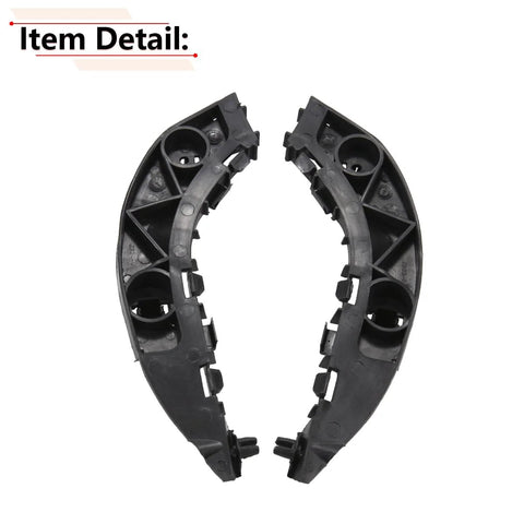 Pair of RLB-HILON front bumper brackets for Honda Civic 2006-2011, black plastic, driver and passenger sides