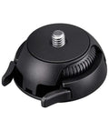 Quick Release Flat And Curved Surface Camera Mount With Strong Adhesive Base showing the rotating base for secure camera attachment.