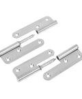 Detachable 4 Inch Stainless Steel Round Corner Hinge For Wardrobe Doors And Room Doors Two Piece Split Design Lets You Lift Off