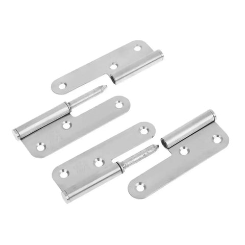 Detachable 4 Inch Stainless Steel Round Corner Hinge For Wardrobe Doors And Room Doors Two Piece Split Design Lets You Lift Off