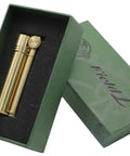 Brass Oil Lighter Field L Cylinder Style Cigarette Lighter Made In Japan 72mm Long 54g Handy Portable Tube Torch With Manual And Box