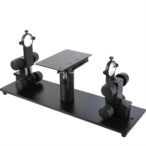 Horizontal Microscope Flatness Detection Kit For Double Head Observation With Video CCD on black metal base