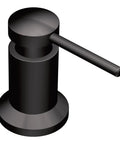 Slick Matte Black Deck Mounted Soap And Lotion Dispenser Pump For Kitchen Or Bath, stainless style, modern finish