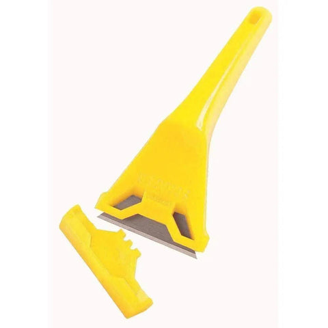 Beast Mode Heavy Duty Window Scraper With Durable Blade, Yellow Handheld Glass Tool For Removing Paint, Stickers And Residue