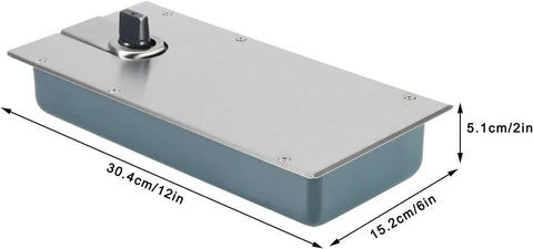 Glass Door Hinge Closer With Steel Floor Mount Hydraulic Buffer Ground Hinge For Cabinets Closets And Furniture Durable Silver Finish