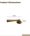 Retro Vintage Brass Cabinet Knob 2.8 Inch Single Hole Dresser Pull In Antique Bronze Finish with dimensions 2.76in by 0.67in