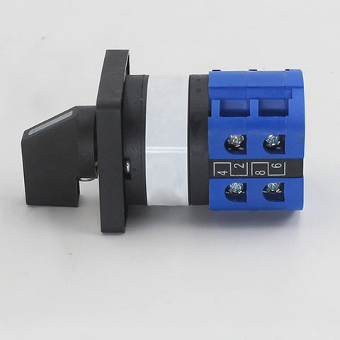 Side view of Universal Changeover Switch 220V 63A LW26 Three Gears Two Sections Dual Power Supply With Motor Reversal