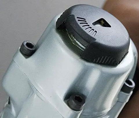 Close-up of the Lightweight 18 Gauge Brad Nailer With Hella Cushion Grip, showcasing the top adjustment feature.