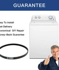 Built Bad Boy Washer Drive Belt For Top Load Washers Straight Up Rock Solid Swap Compatible With Whirlpool Maytag Amana 21 9 Inch Heavy Duty Home Repair No Hustle Fixes next to a washing machine.