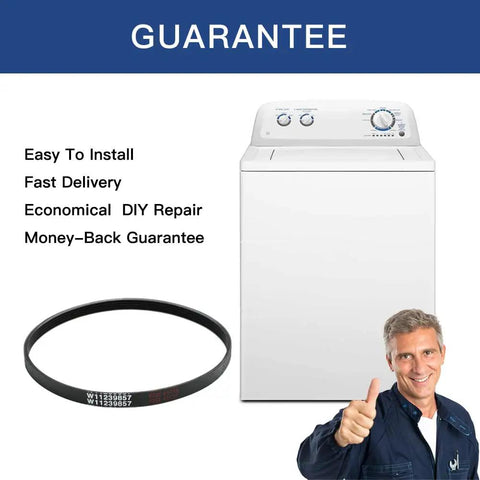 Built Bad Boy Washer Drive Belt For Top Load Washers Straight Up Rock Solid Swap Compatible With Whirlpool Maytag Amana 21 9 Inch Heavy Duty Home Repair No Hustle Fixes next to a washing machine.