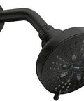 Matte Black High Pressure Shower Head With Handheld Sprayer, 8 Spray Settings, 40 Percent More Power, wall mounted matte design