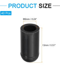 Fits Like A Dream Silicone End Caps 40 Pack 6mm Inner Diameter 13mm Height soft rubber protector shown on a white background.