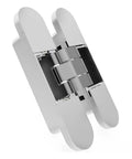 Heavy Duty Concealed Door Hinge Delivers True 180 Degree Swing For Interior Rooms three way adjustable hidden hardware in chrome finish