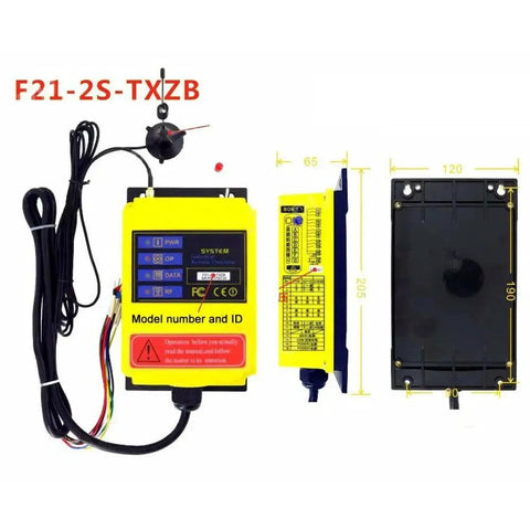 Heavy Duty Industrial Remote Control Switch For Mud Pumps With 1 Transmitter And 1 Receiver, 36VAC, 500m Range, Start Stop, Rugged Wireless Control System, yellow receiver